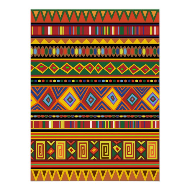 Póster Patrón de arte étnico de África (Anverso)