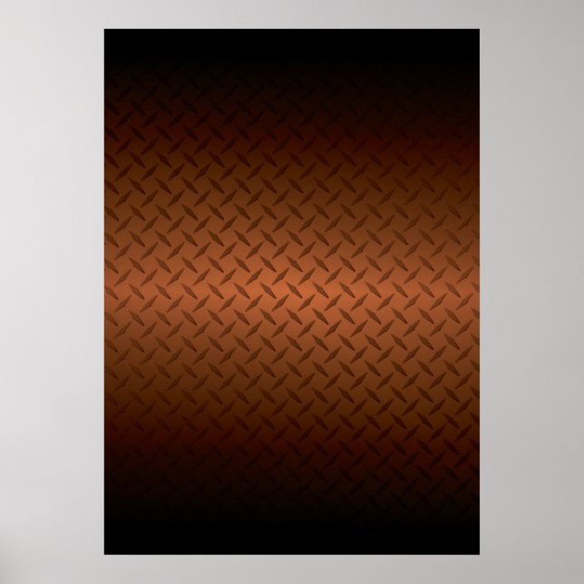 Póster Patrón de aspecto de placa de diamante negro a col (Frente)