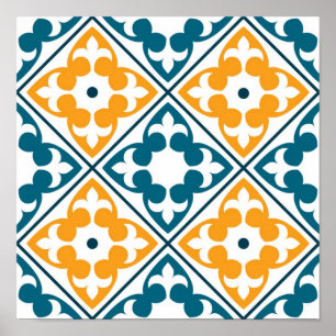 Póster Patrón de azulejos de cerámica