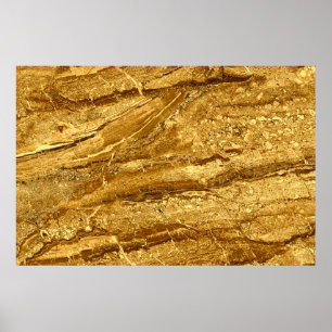 Póster Patrón de baldosas de mármol dorado natural