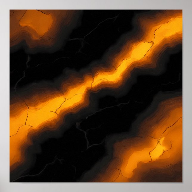 Póster Patrón de baldosas fundidas de alto contraste sin  (Frente)