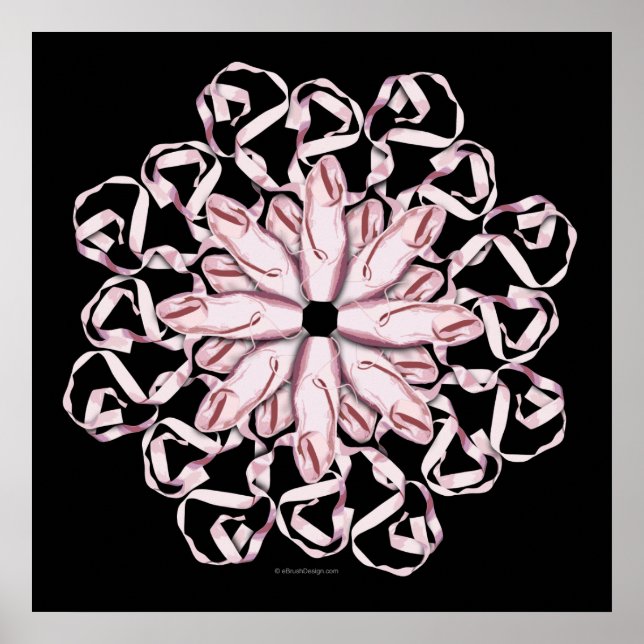 Póster Patrón de ballet (rosa) (Frente)