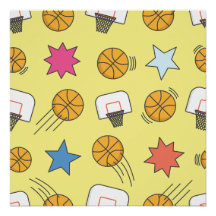 Patrón de baloncesto divertido