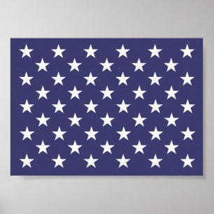 Póster Patrón de bandera estadounidense con estrellas bla
