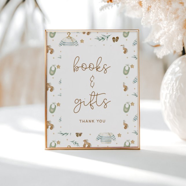 Póster Patrón de bebé Boho Baby Shower Libros Regalos (Subido por el creador)
