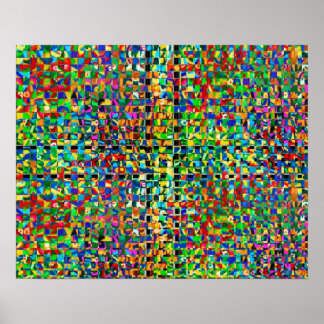 Póster Patrón de bosque de lluvias asombrosas