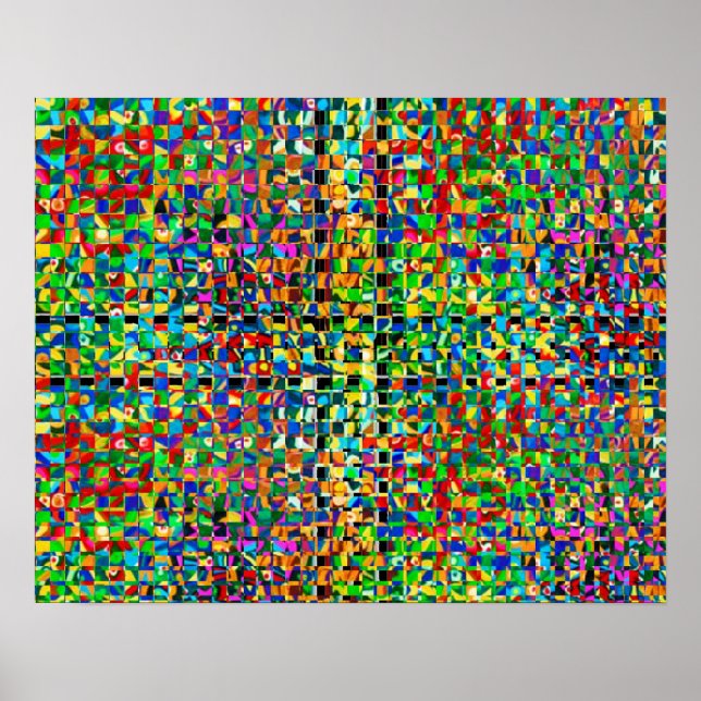 Póster Patrón de bosque de lluvias asombrosas (Frente)