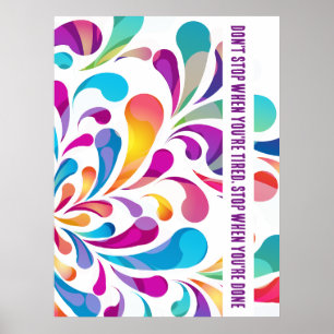 Póster Patrón de caída colorido presupuesto de motivaci