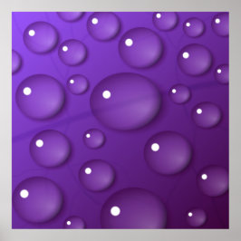 Póster Patrón de caída de agua púrpura