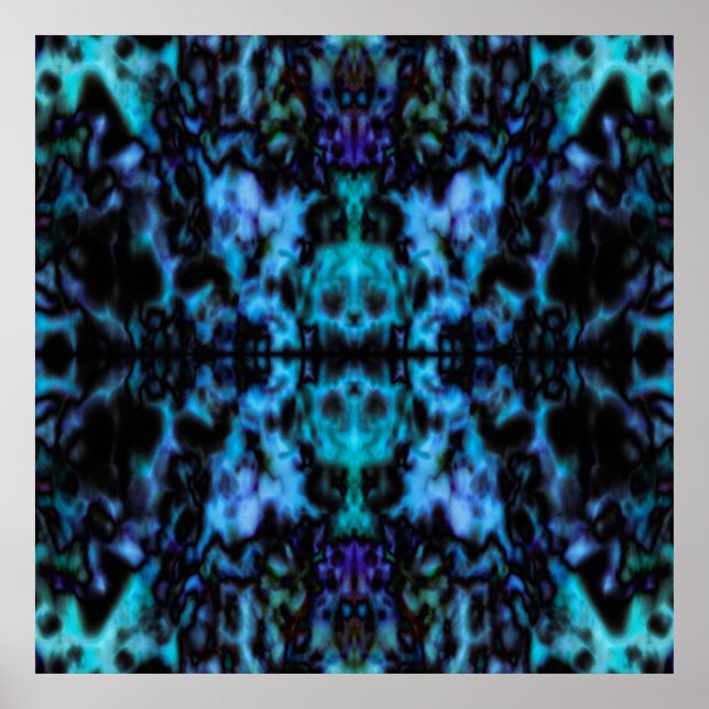 Póster Patrón de caleidoscopio psicodélico (Frente)