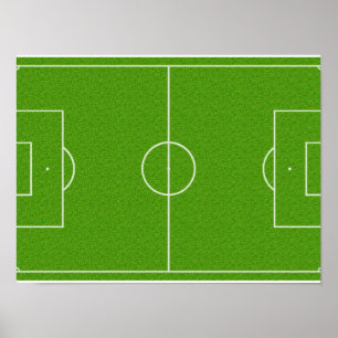 Póster Patrón de campo de fútbol en la hierba