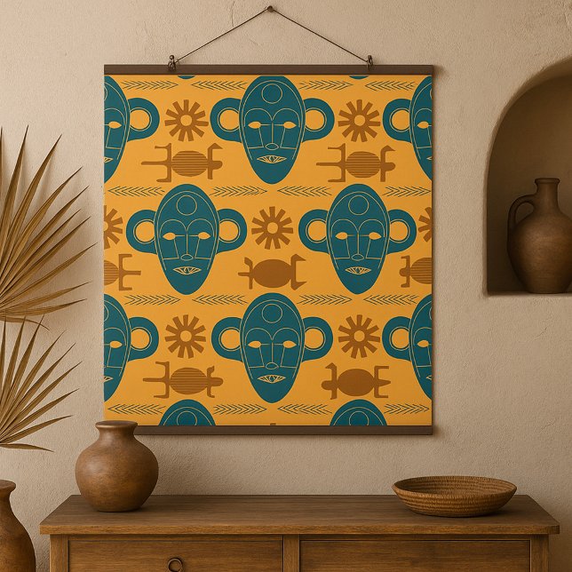 Póster Patrón de cara étnica africana de la máscara triba (Subido por el creador)
