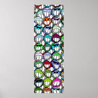 Póster Patrón de caras