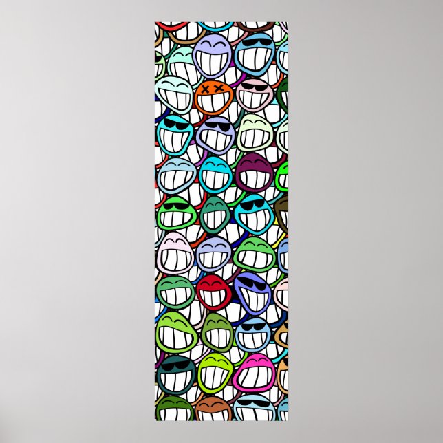 Póster Patrón de caras (Frente)