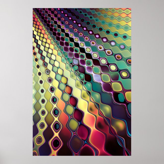 Póster Patrón de célula fractal (Frente)