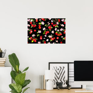 Póster Patrón de cerezas 2