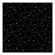 Patrón de cielo estrellado mágico colorido