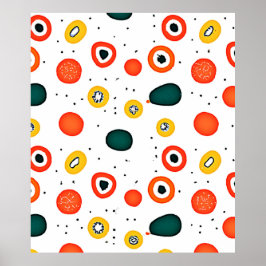 Póster Patrón de círculo de puntos de reproducción