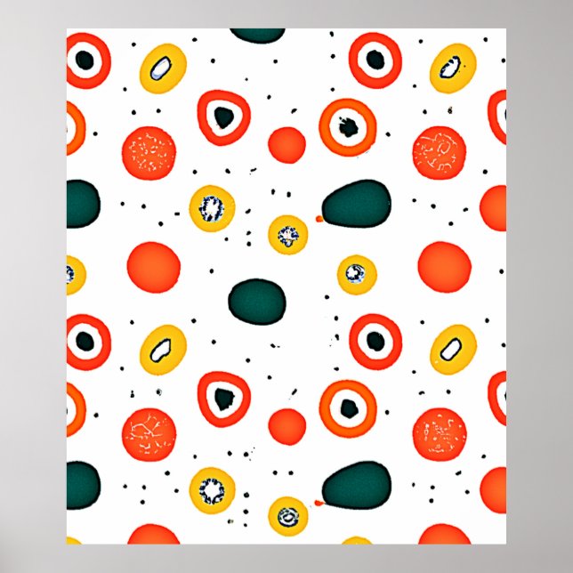 Póster Patrón de círculo de puntos de reproducción (Frente)