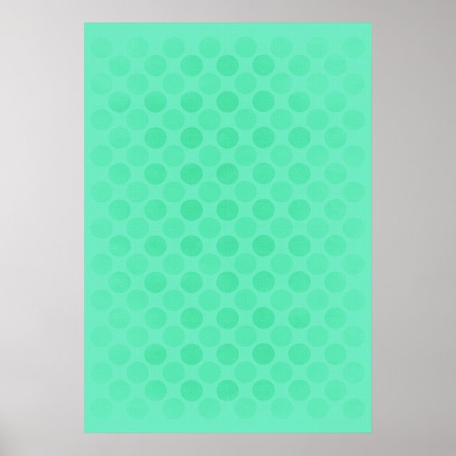 Póster Patrón de círculos verdes retro (Frente)