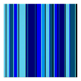 Póster Patrón de código de barras azul geométrico