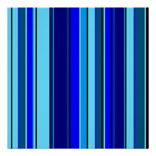 Póster Patrón de código de barras azul geométrico