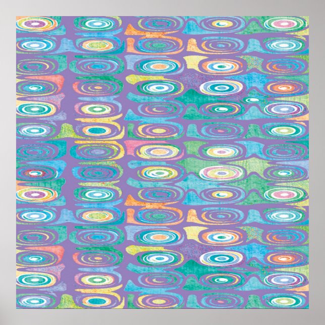 Póster Patrón de color abstracto 1 (Frente)