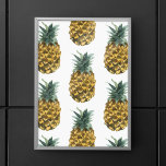 Póster Patrón de color de agua tropical piña de manzana s<br><div class="desc">Patrón de color de agua tropical piña de manzana sin foco</div>