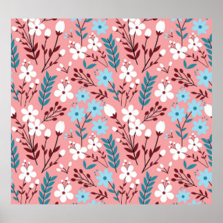 Póster Patrón de color rosa pálido sin soldadura.
