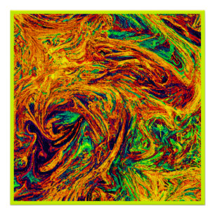 Póster Patrón de color vibrante expresivo