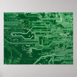 Póster patrón de computadora de placa de circuito electró