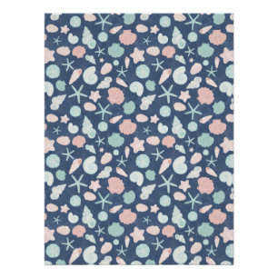 Póster patrón de conchas marinas