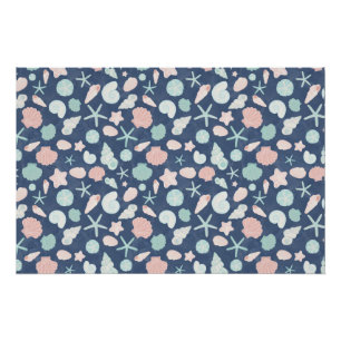 Póster patrón de conchas marinas