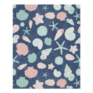 Póster patrón de conchas marinas