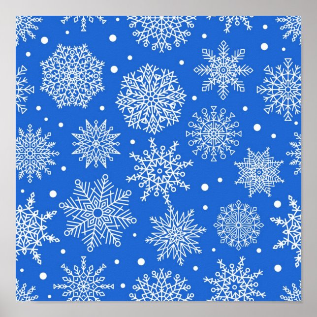 Póster Patrón de copo de nieve (Frente)