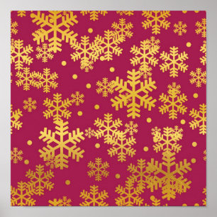 Póster Patrón de copo de nieve