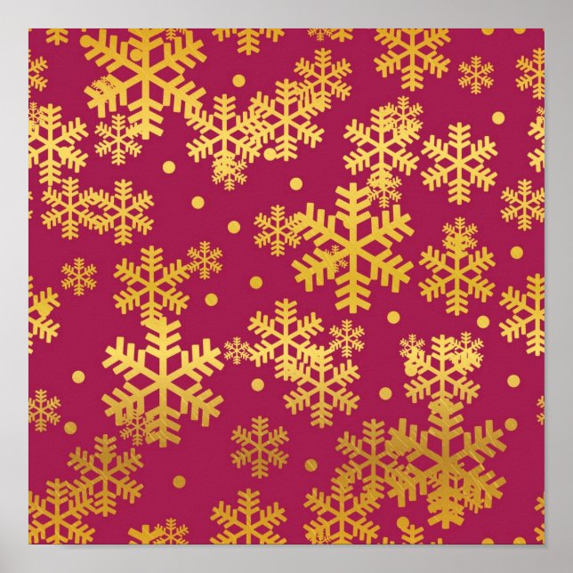 Póster Patrón de copo de nieve (Frente)
