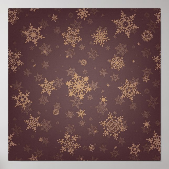 Póster Patrón de copo de nieve (Frente)