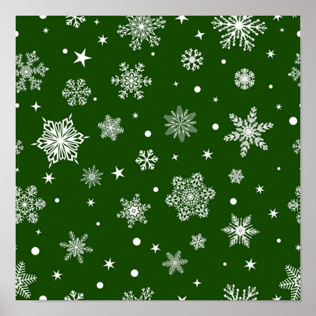 Póster Patrón de copo de nieve (Frente)