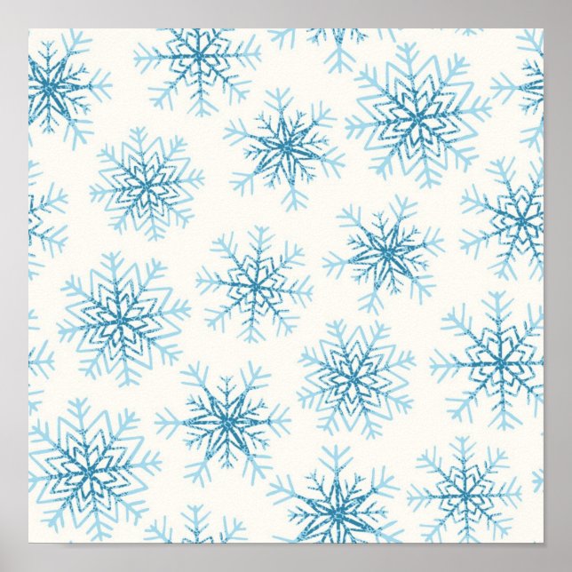 Póster Patrón de copo de nieve (Frente)