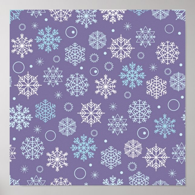 Póster Patrón de copo de nieve (Frente)