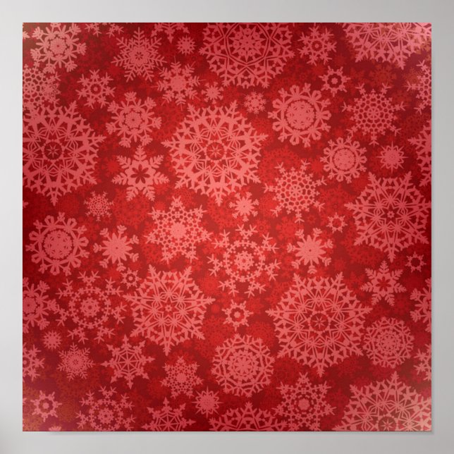 Póster Patrón de copo de nieve (Frente)