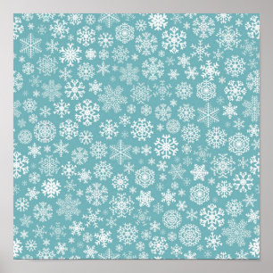 Póster Patrón de copo de nieve