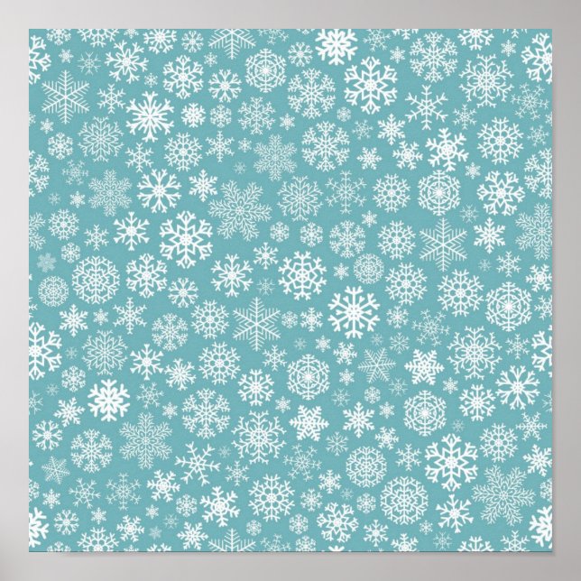Póster Patrón de copo de nieve (Frente)