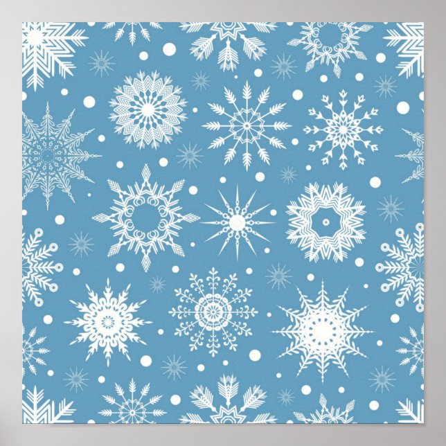 Póster Patrón de copo de nieve (Frente)