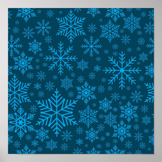 Póster Patrón de copo de nieve (Frente)