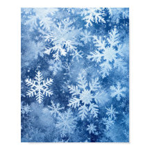 Patrón de copo de nieve azul invierno congelado