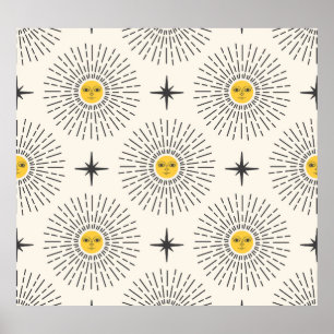 Póster Patrón de cosecha de luz solar celeste