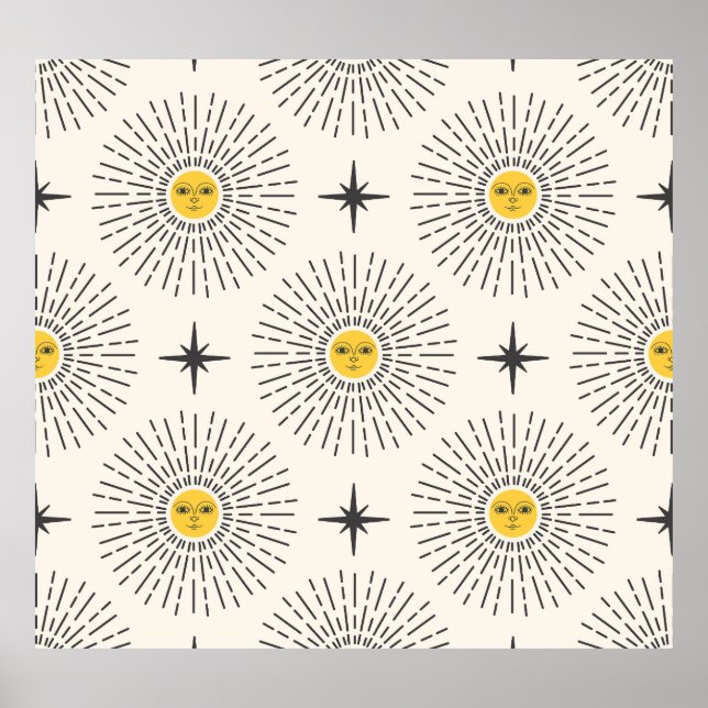 Póster Patrón de cosecha de luz solar celeste (Frente)