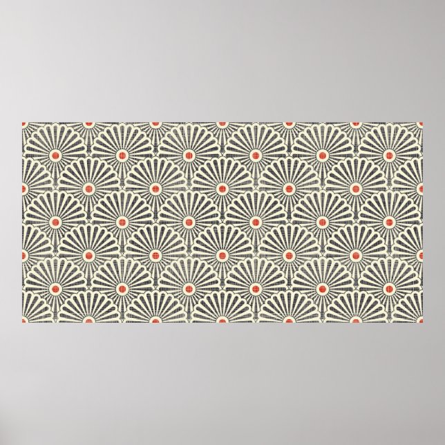 Póster Patrón de cosecha japonesa sin foco en el fondo de (Frente)